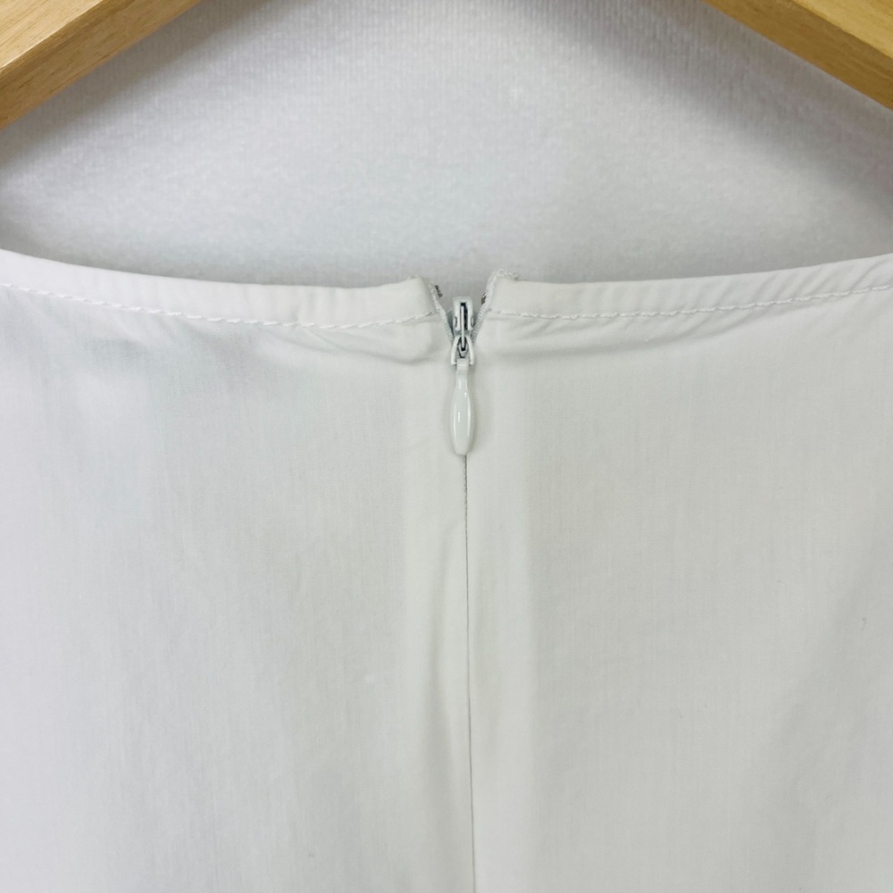 Derek Lam 10 Crosby NWD Noe Blouse Optic White Sz 16 Quiet Luxury - Picture 9 of 16